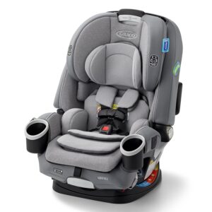Graco 4Ever DLX 4-in-1 Car Seat, Charlie | Infant to Toddler Car Seat, with 10 Years of Use | Rear-Facing, Forward-Facing and Booster Modes | Safe, Comfortable and Convenient