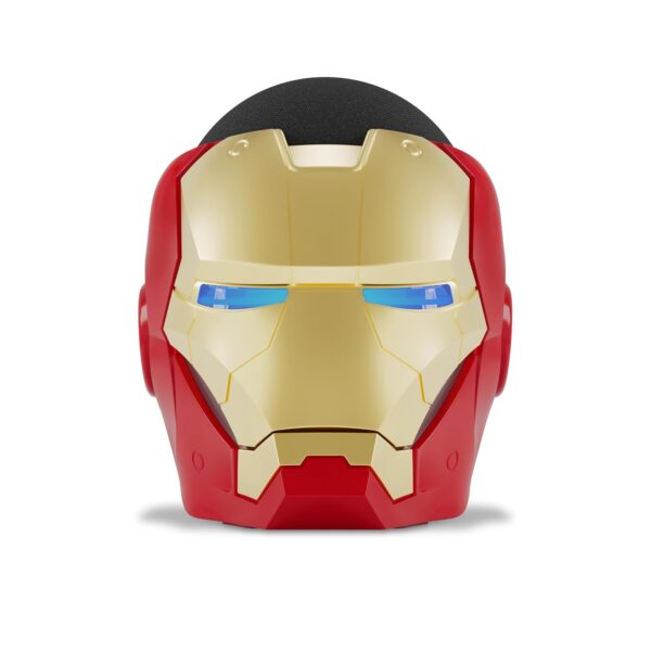 Echo Bundle: Echo Dot (5th Gen, 2022 release) | Charcoal and Limited Edition Marvel Iron Man Stand