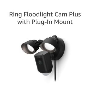 Ring Floodlight Cam Plus with Plug-In Mount - Plug-in power Outdoor Camera, 1080p Video, Live View with Color Night Vision, Two-Way Talk, Siren, Motion detection and alerts,...